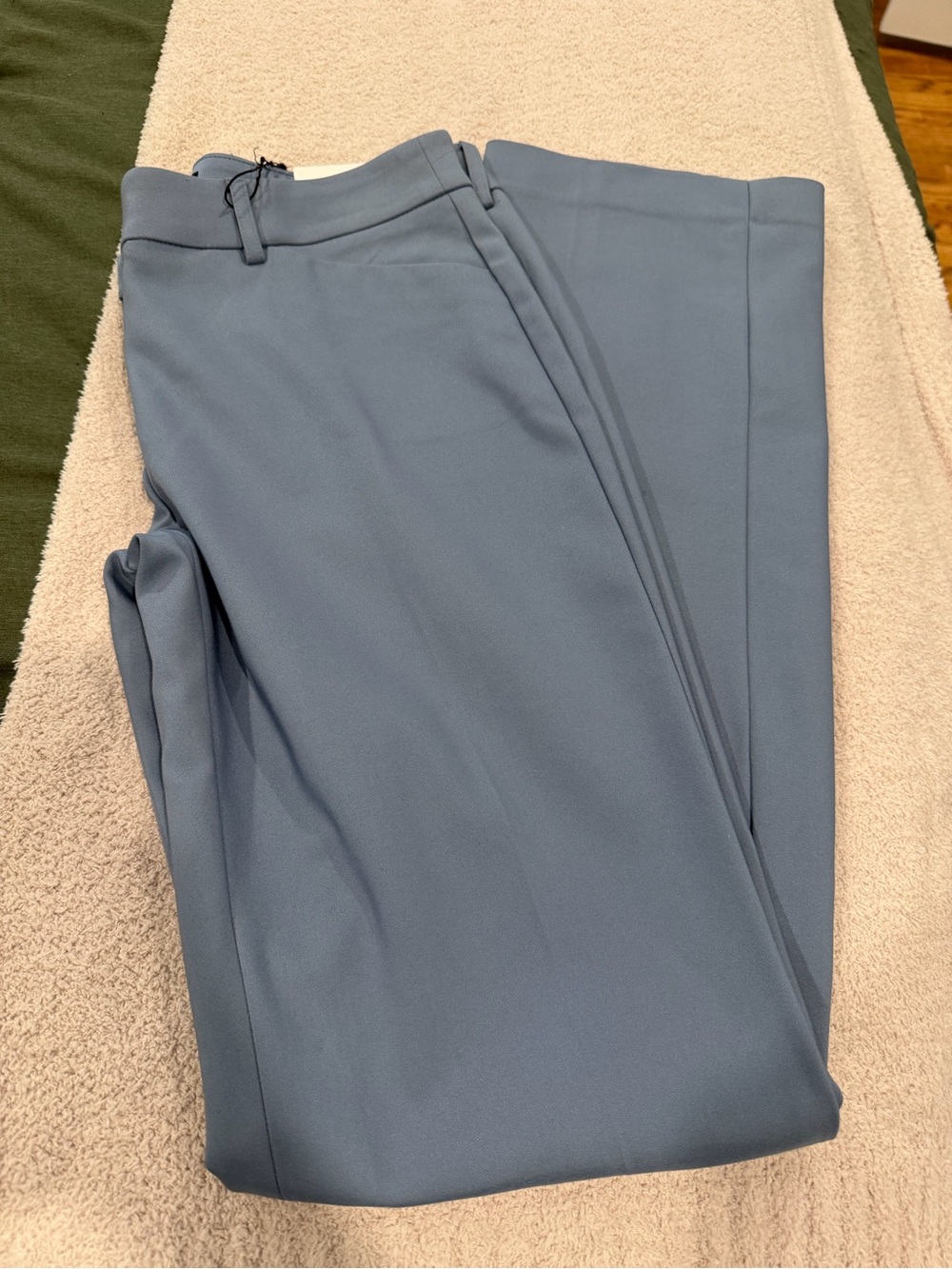 Express Women's Tailored Straight-Leg Trousers in Dusty Blue